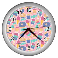 Ice-cream Wall Clock (silver) by nateshop