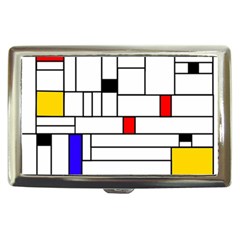 Illustration Geometric Abstract Plates Mosaic Cigarette Money Case by Wegoenart