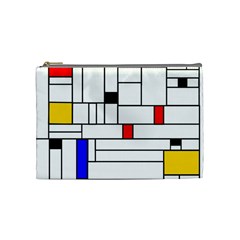 Illustration Geometric Abstract Plates Mosaic Cosmetic Bag (medium)