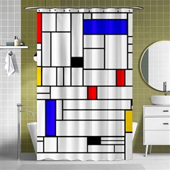 Illustration Geometric Abstract Plates Mosaic Shower Curtain 48  X 72  (small)  by Wegoenart