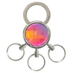 Illustration Geometric Pattern Design Graphic 3-ring Key Chain by Wegoenart