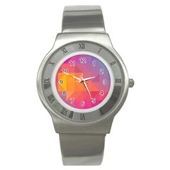 Illustration Geometric Pattern Design Graphic Stainless Steel Watch by Wegoenart