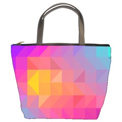 Illustration Geometric Pattern Design Graphic Bucket Bag by Wegoenart