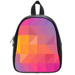 Illustration Geometric Pattern Design Graphic School Bag (Small) Front