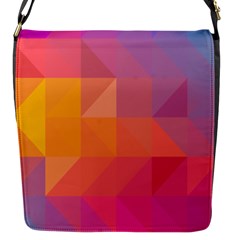 Illustration Geometric Pattern Design Graphic Flap Closure Messenger Bag (s) by Wegoenart