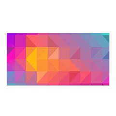 Illustration Geometric Pattern Design Graphic Satin Wrap 35  X 70  by Wegoenart