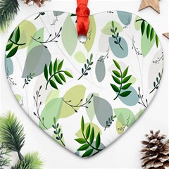 Leaves Heart Ornament (two Sides) by nateshop