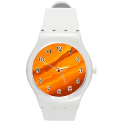 Abstract Painting Background Art Round Plastic Sport Watch (m) by Wegoenart