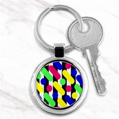 Illustration Geometric Form Circle Line Pattern Key Chain (round) by Wegoenart