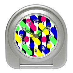 Illustration Geometric Form Circle Line Pattern Travel Alarm Clock by Wegoenart