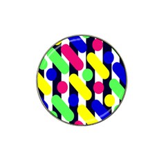 Illustration Geometric Form Circle Line Pattern Hat Clip Ball Marker (4 Pack) by Wegoenart