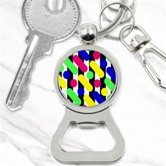 Illustration Geometric Form Circle Line Pattern Bottle Opener Key Chain by Wegoenart