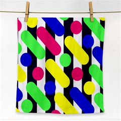 Illustration Geometric Form Circle Line Pattern Face Towel by Wegoenart