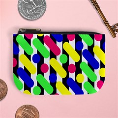 Illustration Geometric Form Circle Line Pattern Mini Coin Purse by Wegoenart