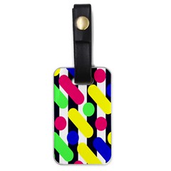 Illustration Geometric Form Circle Line Pattern Luggage Tag (one Side) by Wegoenart