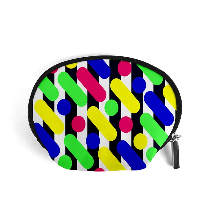 Illustration Geometric Form Circle Line Pattern Accessory Pouch (Small)