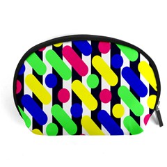 Illustration Geometric Form Circle Line Pattern Accessory Pouch (large) by Wegoenart