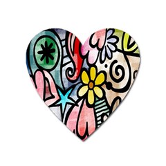 Modern-art Heart Magnet by nateshop