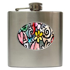 Modern-art Hip Flask (6 Oz) by nateshop