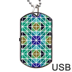 Mosaic Dog Tag Usb Flash (one Side) by nateshop