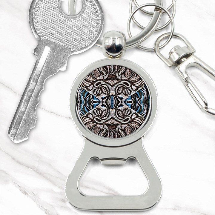 Embroidered symmetry Bottle Opener Key Chain