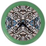 Embroidered symmetry Color Wall Clock Front