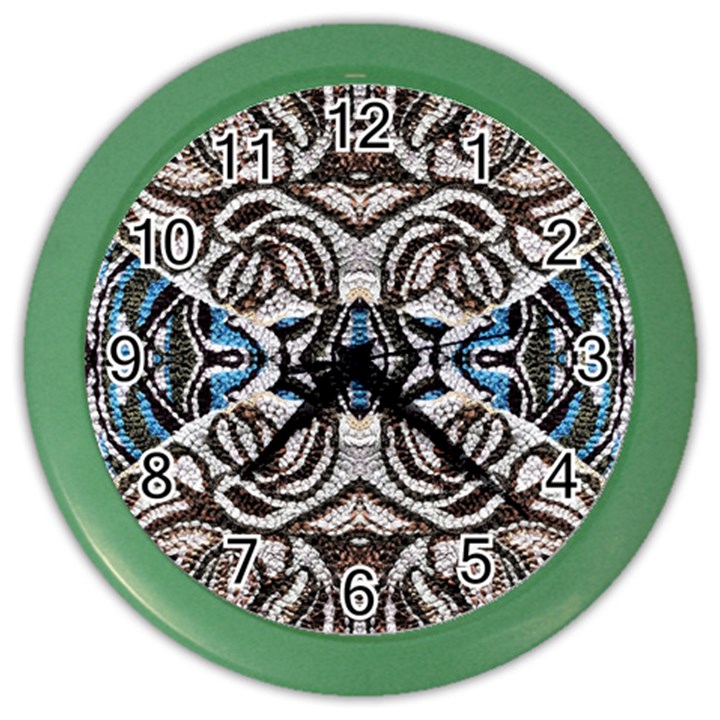 Embroidered symmetry Color Wall Clock