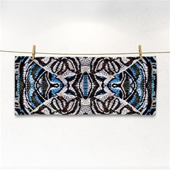 Embroidered Symmetry Hand Towel by kaleidomarblingart