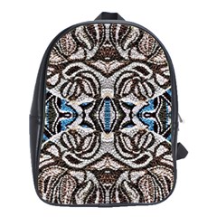 Embroidered Symmetry School Bag (large) by kaleidomarblingart