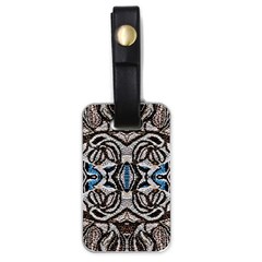 Embroidered Symmetry Luggage Tag (one Side) by kaleidomarblingart