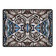 Embroidered Symmetry Double Sided Fleece Blanket (small)  by kaleidomarblingart