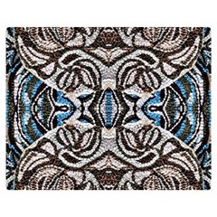 Embroidered Symmetry Double Sided Flano Blanket (medium)  by kaleidomarblingart