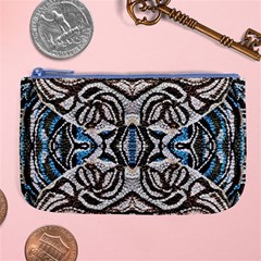 Embroidered Symmetry Large Coin Purse by kaleidomarblingart