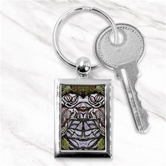 Liberty Inspired Embroidery Iv Key Chain (rectangle) by kaleidomarblingart