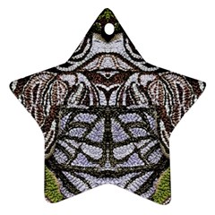 Liberty Inspired Embroidery Iv Star Ornament (two Sides) by kaleidomarblingart