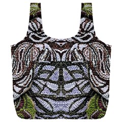 Liberty Inspired Embroidery Iv Full Print Recycle Bag (xxl) by kaleidomarblingart