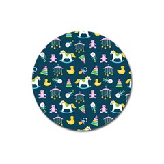 Cute Babies Toys Seamless Pattern Magnet 3  (round) by Vaneshart