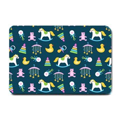 Cute Babies Toys Seamless Pattern Small Doormat  by Vaneshart