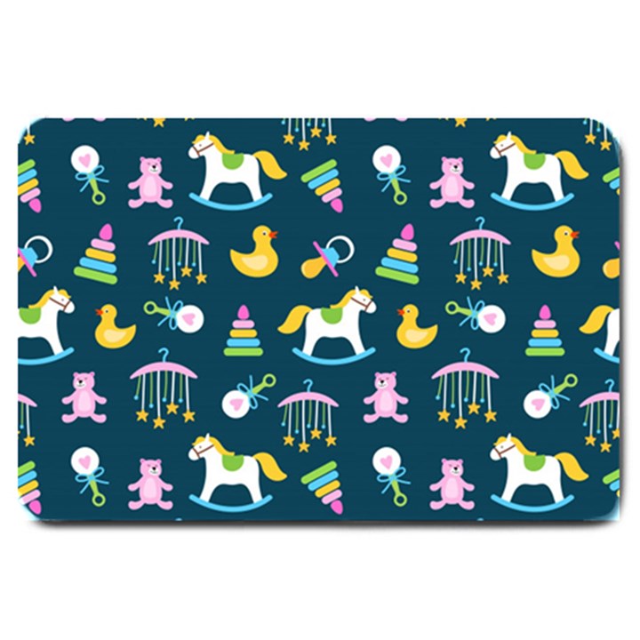 Cute Babies Toys Seamless Pattern Large Doormat 