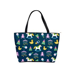 Cute Babies Toys Seamless Pattern Classic Shoulder Handbag by Vaneshart