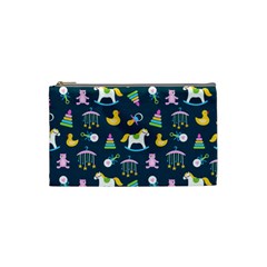 Cute Babies Toys Seamless Pattern Cosmetic Bag (small) by Vaneshart