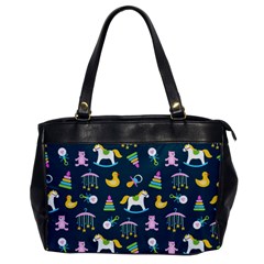 Cute Babies Toys Seamless Pattern Oversize Office Handbag by Vaneshart