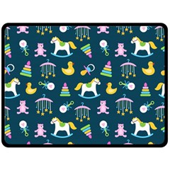 Cute Babies Toys Seamless Pattern Fleece Blanket (large)  by Vaneshart