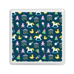 Cute Babies Toys Seamless Pattern Memory Card Reader (square) by Vaneshart