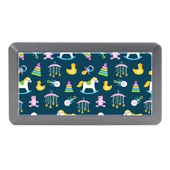 Cute Babies Toys Seamless Pattern Memory Card Reader (mini) by Vaneshart