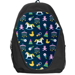 Cute Babies Toys Seamless Pattern Backpack Bag by Vaneshart