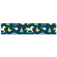 Cute Babies Toys Seamless Pattern Small Flano Scarf