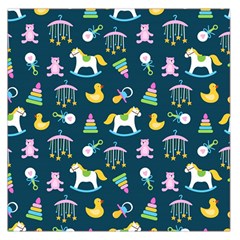 Cute Babies Toys Seamless Pattern Square Satin Scarf (36  X 36 ) by Vaneshart