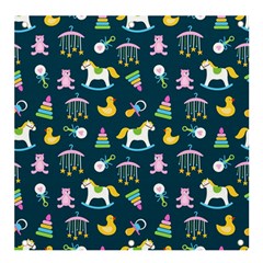 Cute Babies Toys Seamless Pattern Banner And Sign 4  X 4 