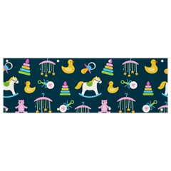 Cute Babies Toys Seamless Pattern Banner And Sign 9  X 3  by Vaneshart